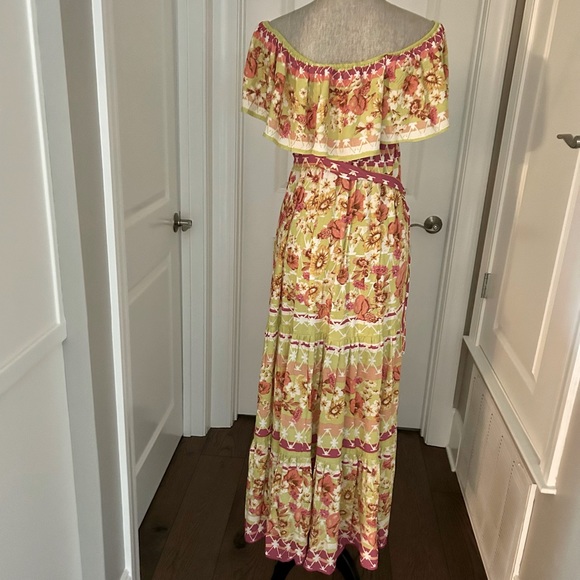 NWT! Flying Tomato Juno Floral Garden Off the Shoulder Maxi Dress Size Medium - Picture 11 of 13